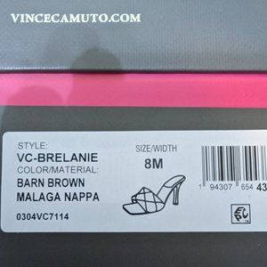 Brown Brelaine Vince Camuto slide heels 8 m